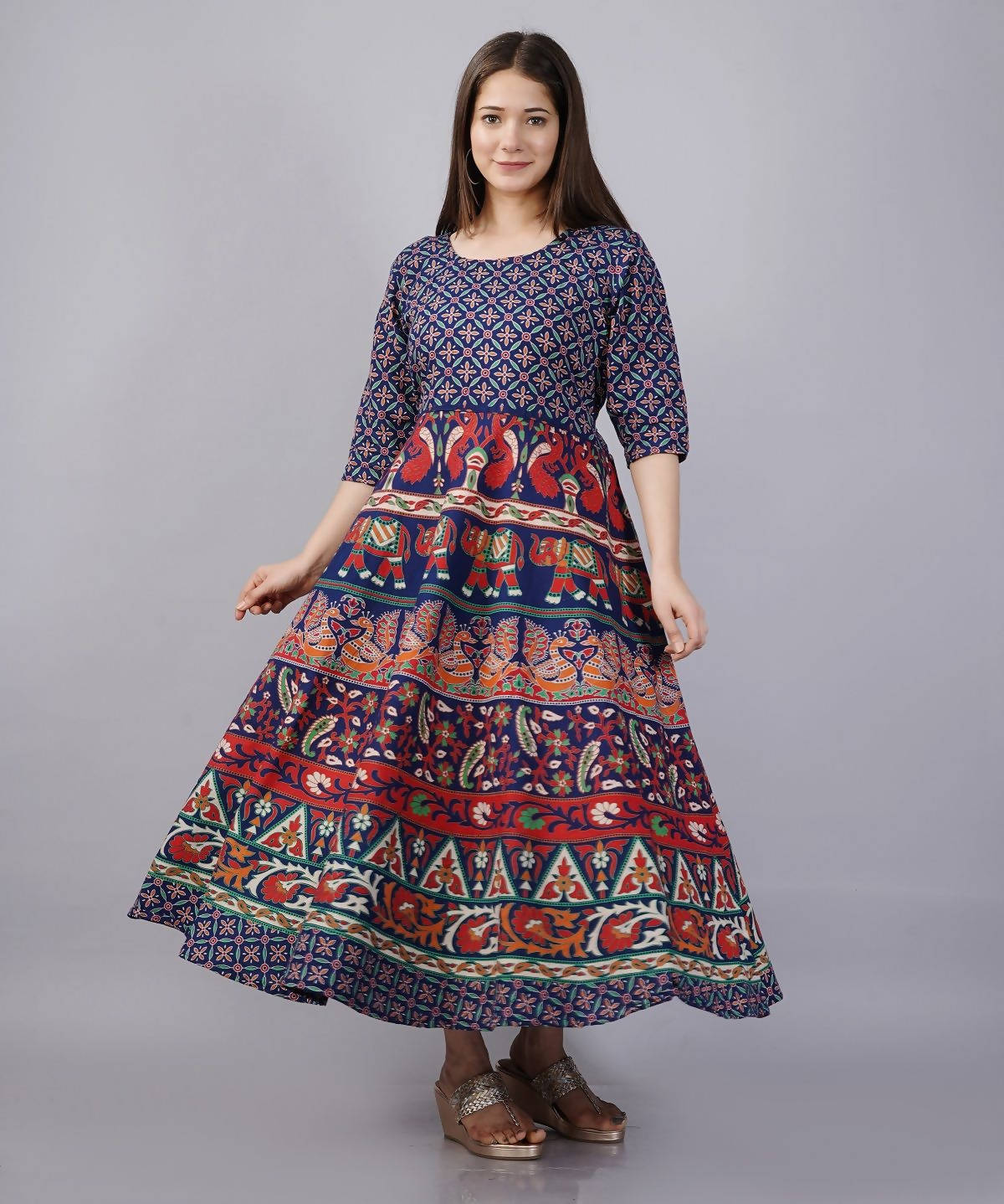 Vamika Multicolor Cotton Printed Party/Casual Wear Kurti (GAM22K)