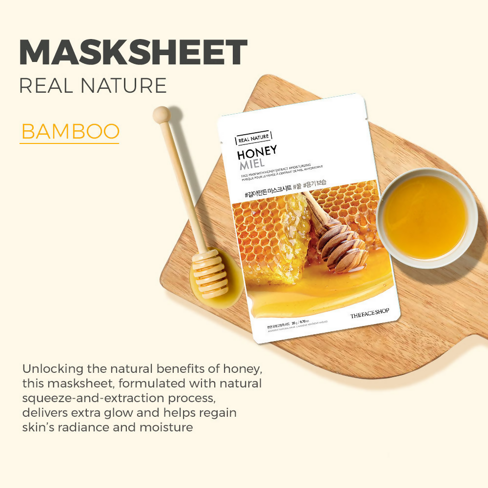 The Face Shop Real Nature Honey Miel Face Mask - Distacart