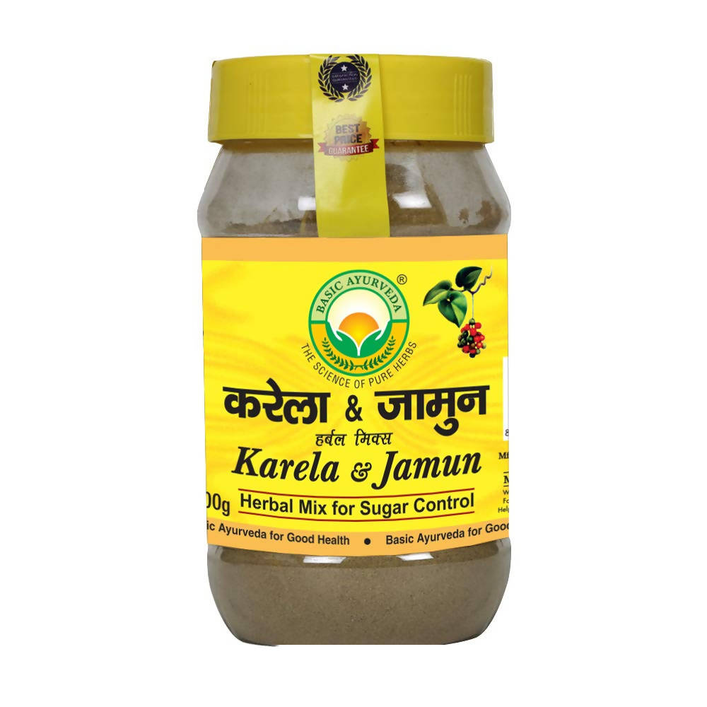 Basic Ayurveda Karela & Jamun Herbal Mix For Sugar Control