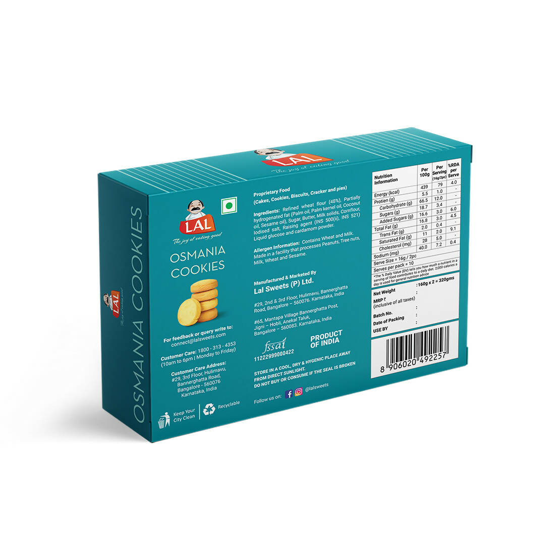 Lal Sweets Osmania Cookies - Distacart