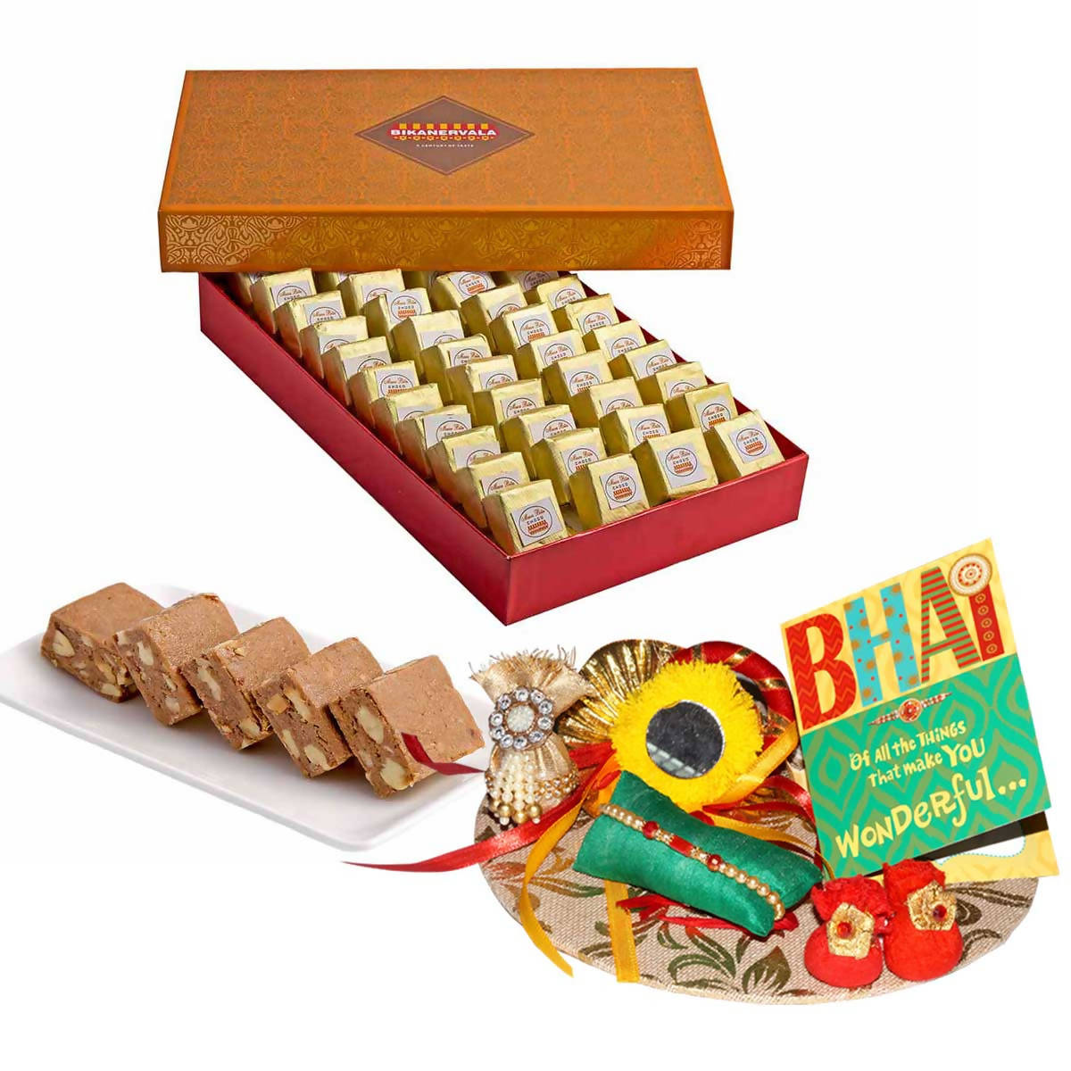 Bikanervala Mewa Bite Chocolate Rakhi Gift - Distacart