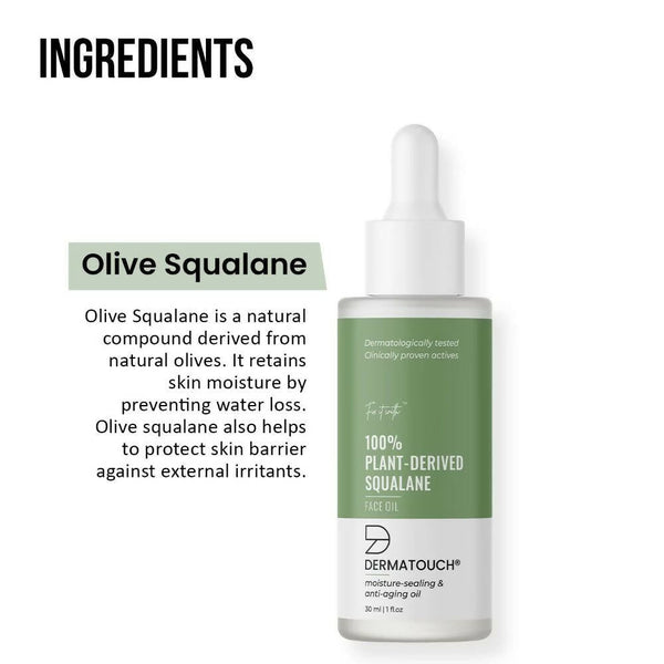Dermatouch 100% Plant-Derived Squalane Face Oil - Distacart