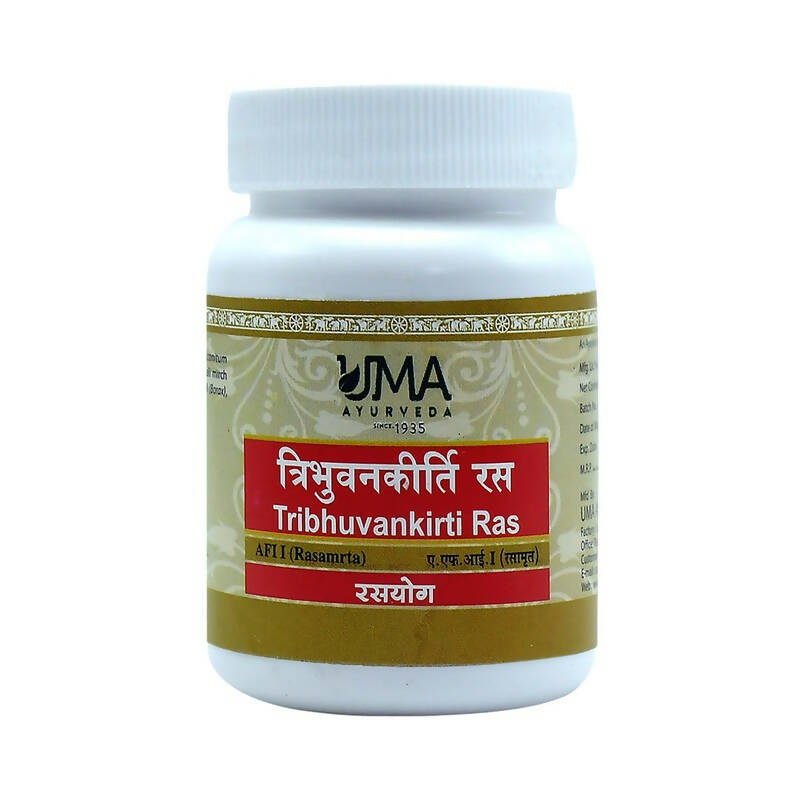 Uma Ayurveda Tribhuvan kirti Ras Tablets - Distacart