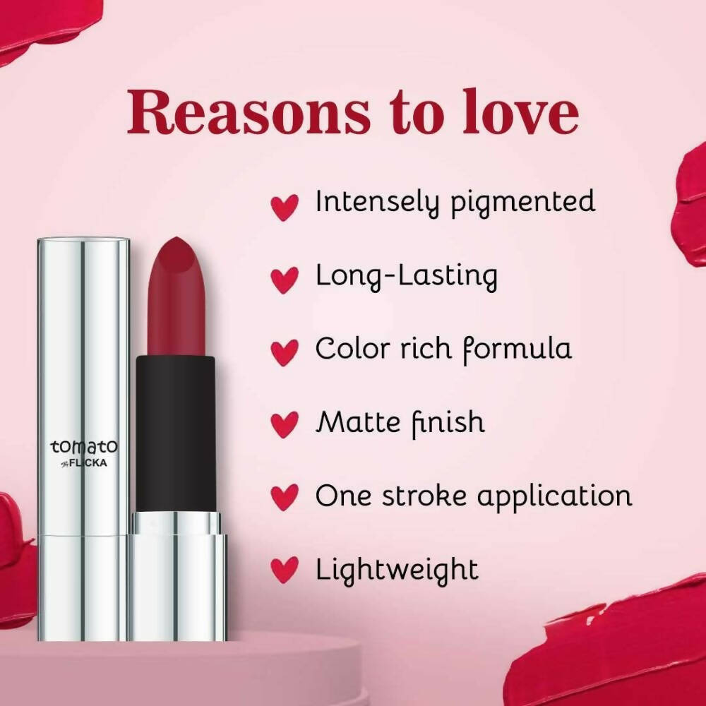 Flicka Tomato Brown Matte Finish Lipstick Shade 07 - Distacart