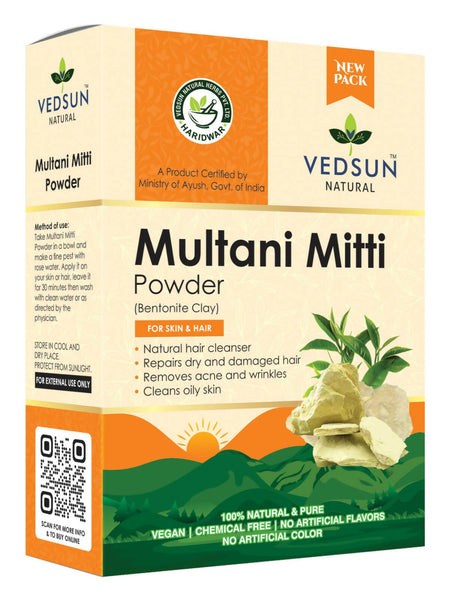 Vedsun Naturals Multani Mitti Powder for Face and Skin - Distacart