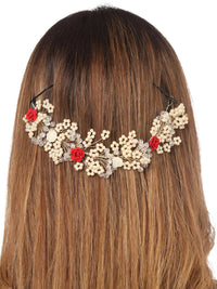 Thumbnail for NVR Women's Embellished Beaded Hair Accessory Set - Distacart