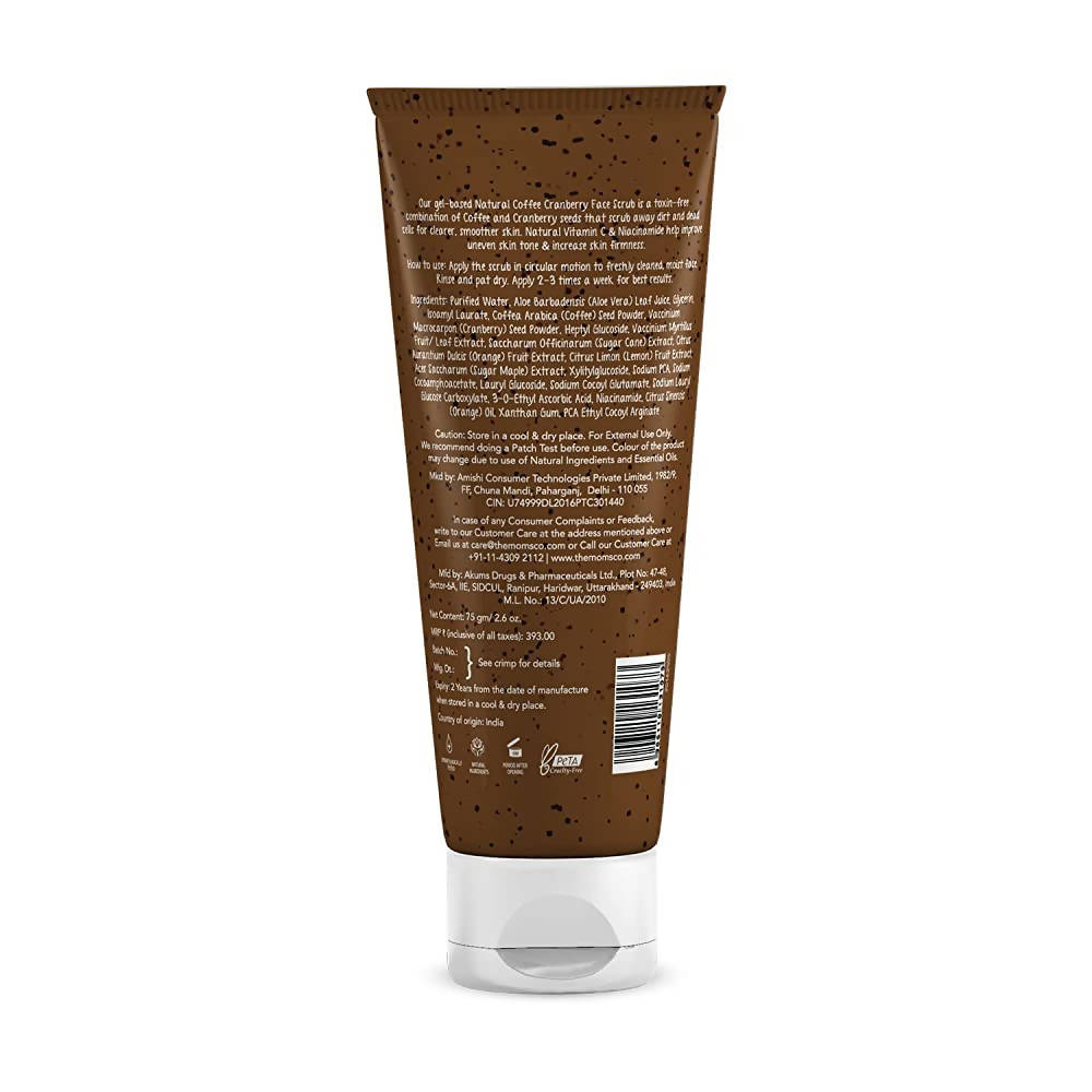 The Moms Co Natural Cranberry Coffee Face Scrub - Distacart