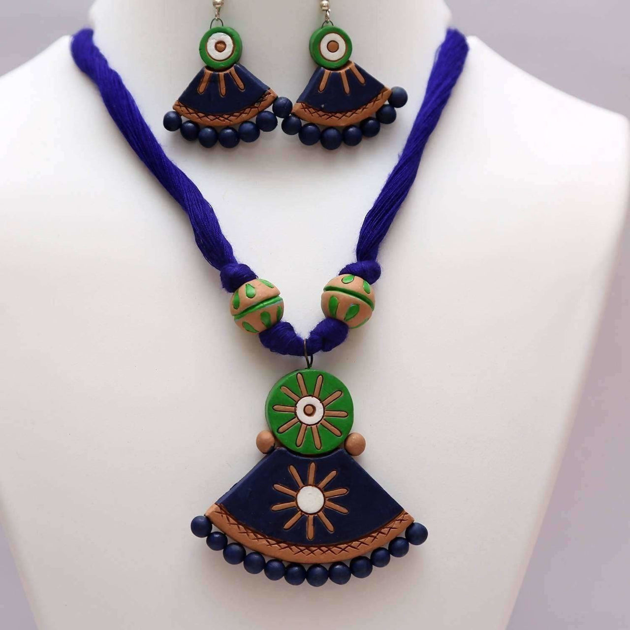 Terracotta Jewelry Ethnic collection Jewelry Set with Earrings