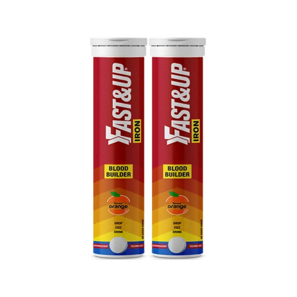 Fast&Up Iron 19 mg Effervescent Tablets - Tangy Orange Flavor - Distacart