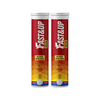 Fast&Up Iron 19 mg Effervescent Tablets - Tangy Orange Flavor - Distacart