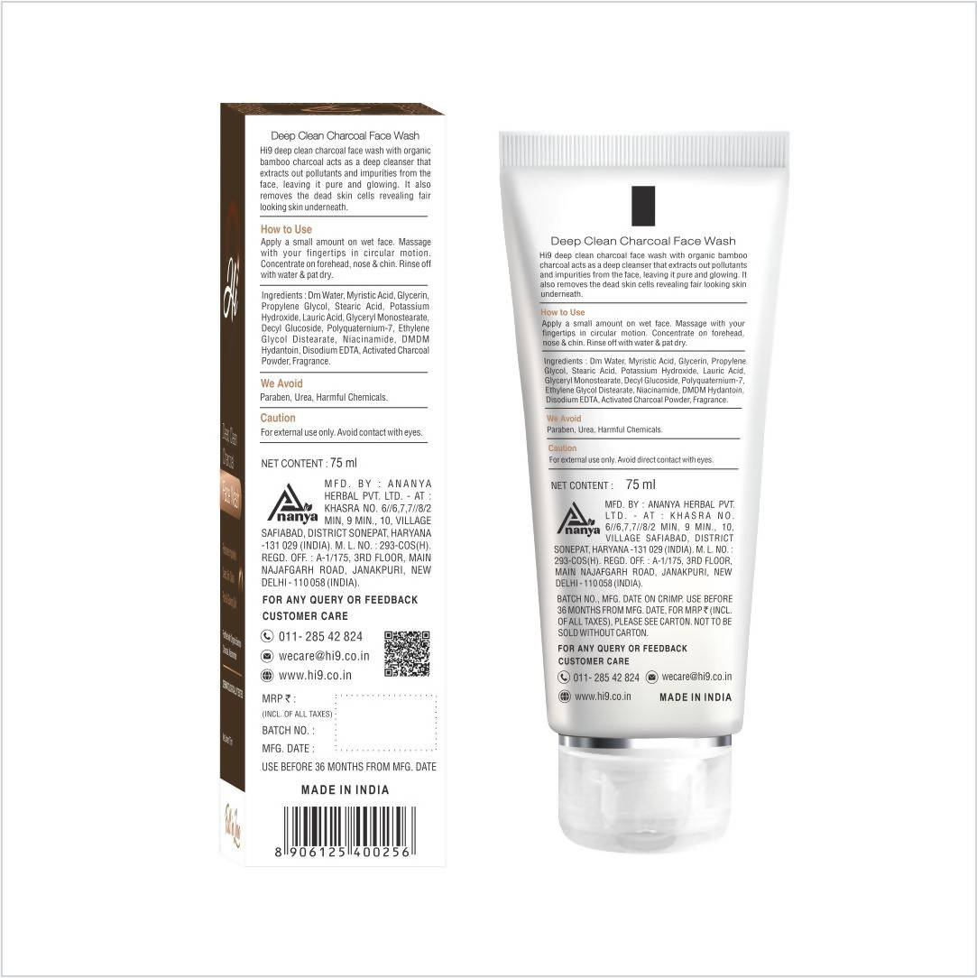 Hi9 Deep Clean Charcoal Face Wash