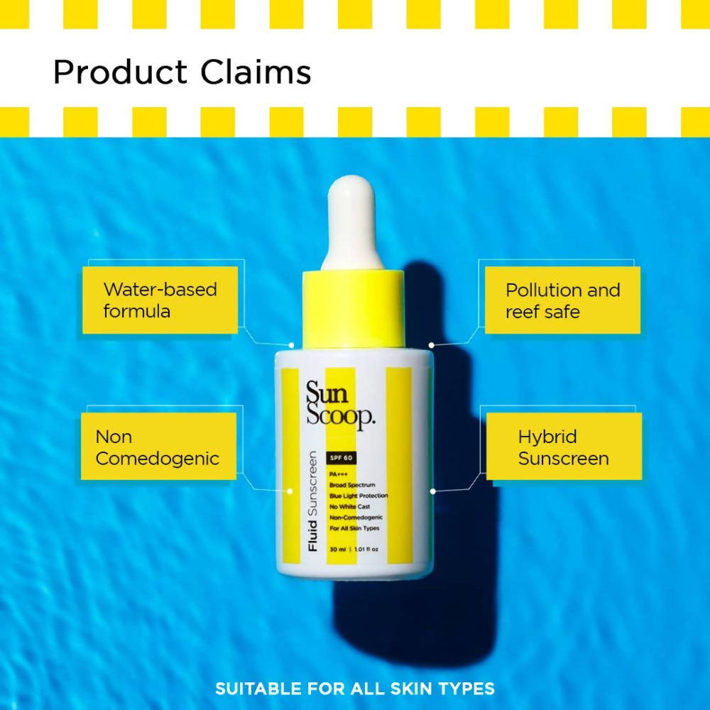 Sun Scoop Fluid Sunscreen SPF 60 - Distacart