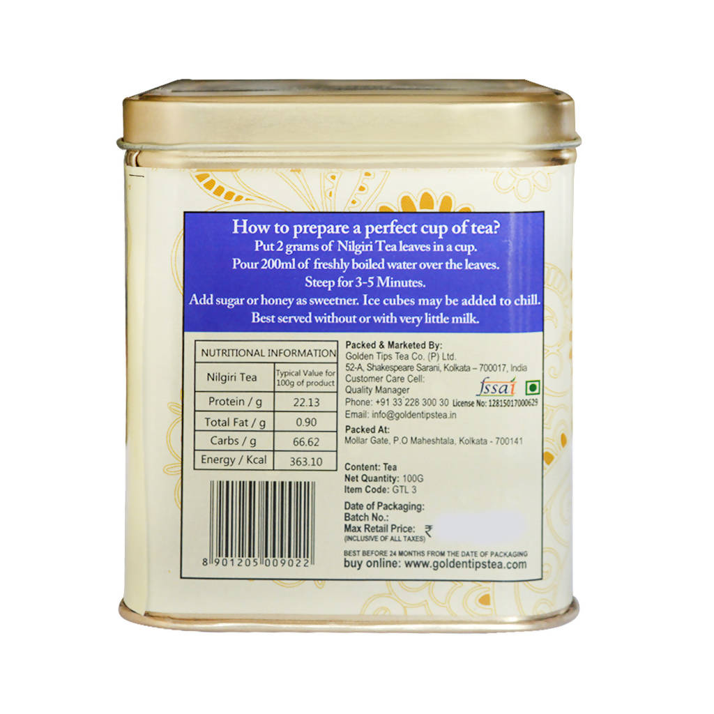 Golden Tips Nilgiri Tea - Tin Can - Distacart