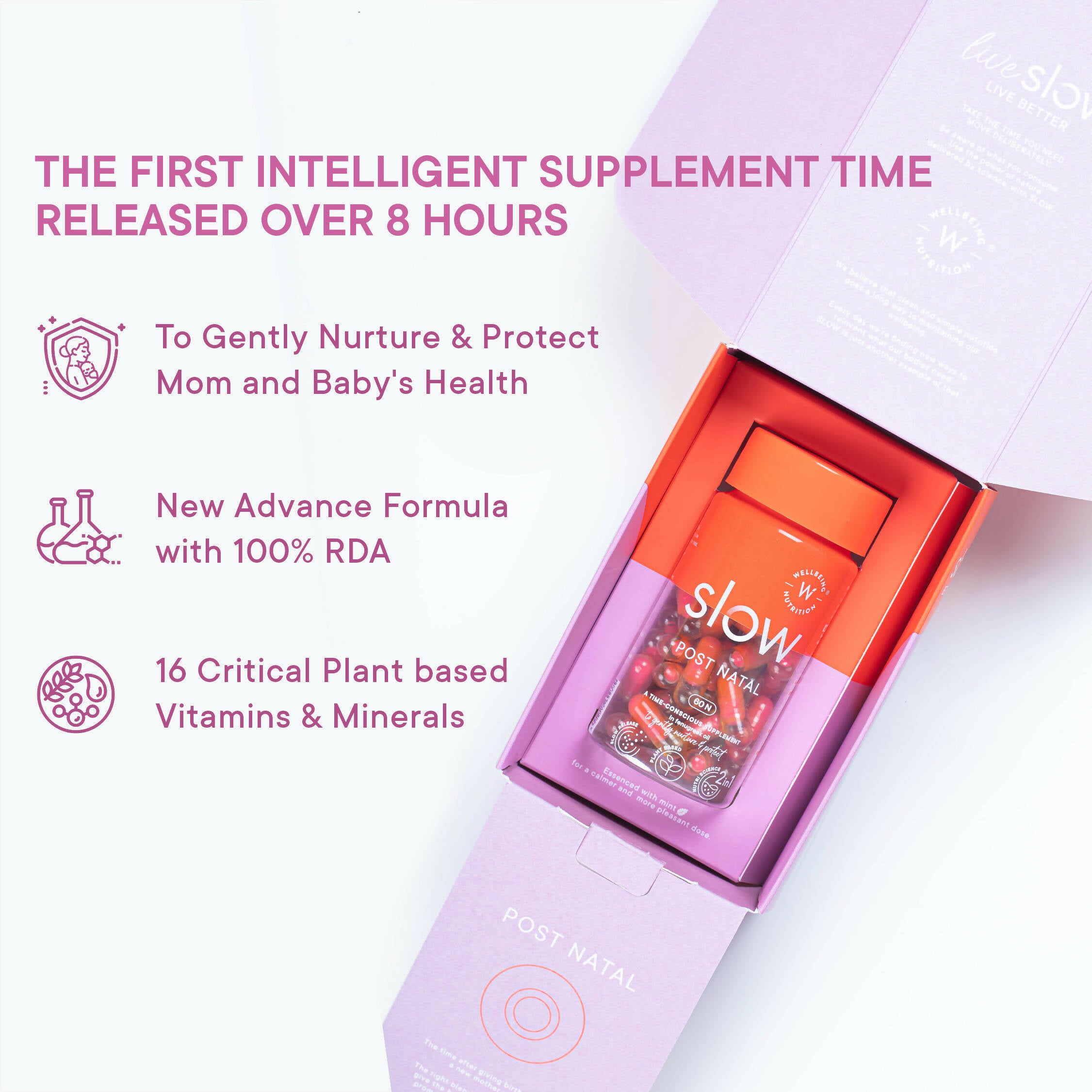 Wellbeing Nutrition Slow | Post Natal Capsules - Distacart