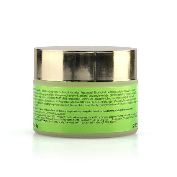 Lotus Herbals Active Aloe + Niacinamide Calm & Brighten Night Gel - Distacart