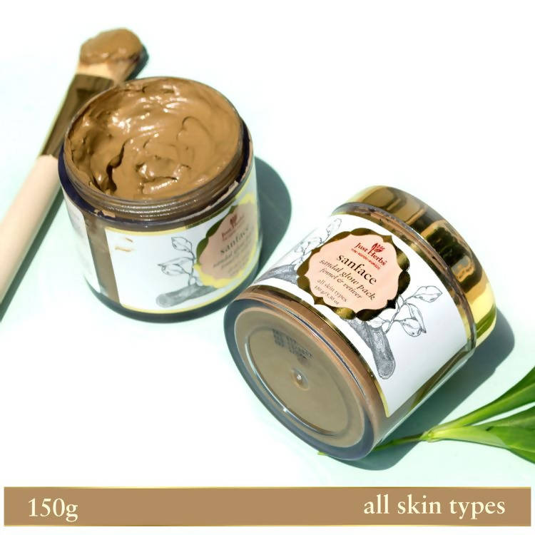 Just Herbs Sanface Sandal Glow Pack Fennel & Vetiver 150g