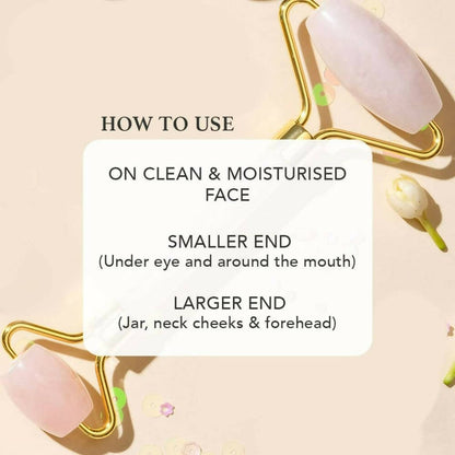 Ras Luxury Oils Rose Quartz Face Massager Roller - Distacart