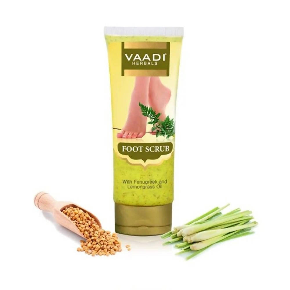 Vaadi Herbals Foot Scrub with Fenugreek and Lemongrass Oil - Distacart