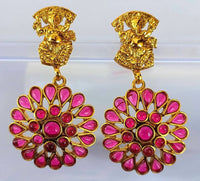 Thumbnail for Pink Kemp Ganesha Earrings - Distacart