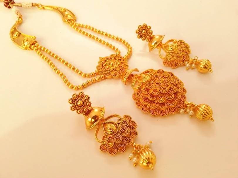Gold Plated Bridal Necklace Set