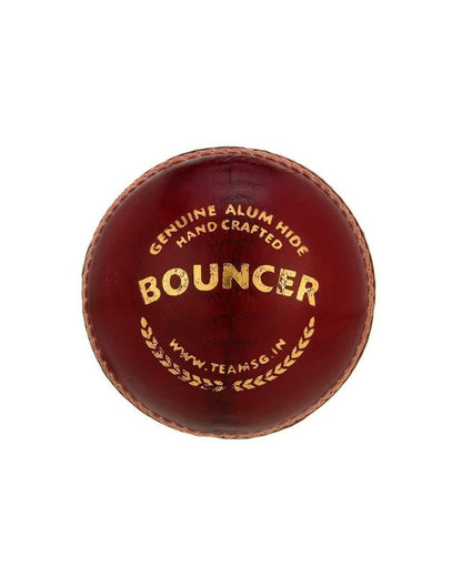 SG Bouncer Leather Ball - Red - Distacart