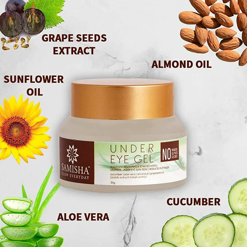 Samisha Organic Under Eye Dark Circles Removal Cream Gel - Distacart