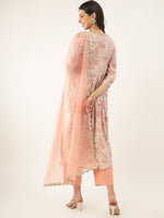 Thumbnail for Khushal K Floral Printed Thread Work Sequined Kurta with Palazzos & Dupatta - Distacart