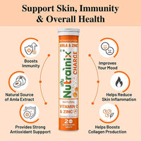 Thumbnail for Nutrainix Charge Natural Vitamin C & Zinc Tablets