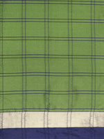 Thumbnail for Saree Mall Green & Blue Checked Saree - Distacart