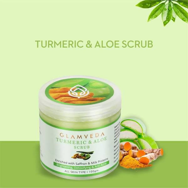 Glamveda Turmeric & Aloe Vera Skin Lightening Scrub