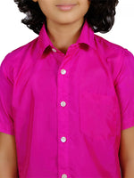 Thumbnail for Sethukrishna Boys Pink Shirt With Dhoti - Distacart