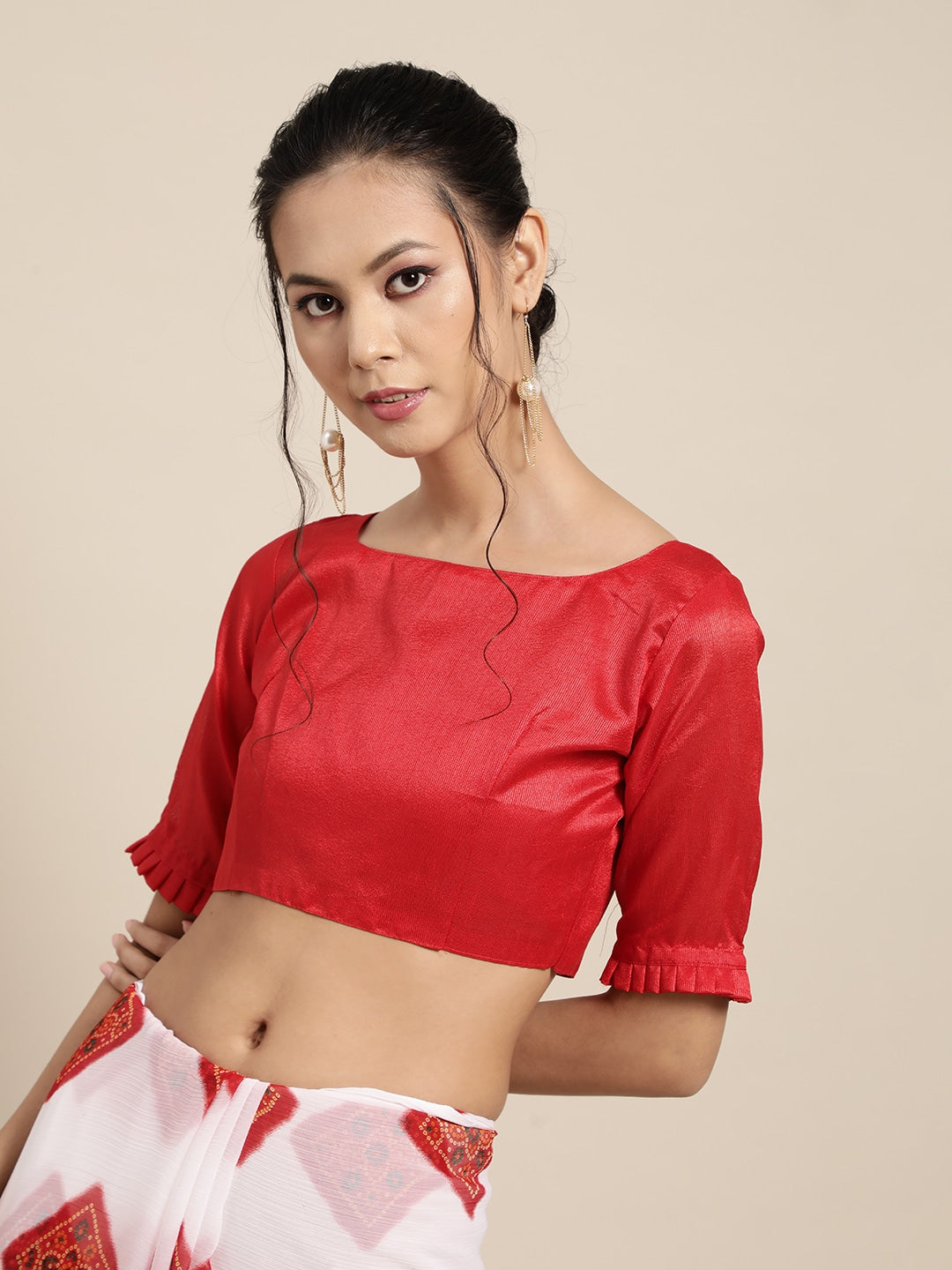 Saree Mall Bandhani Poly Chiffon Saree - Distacart