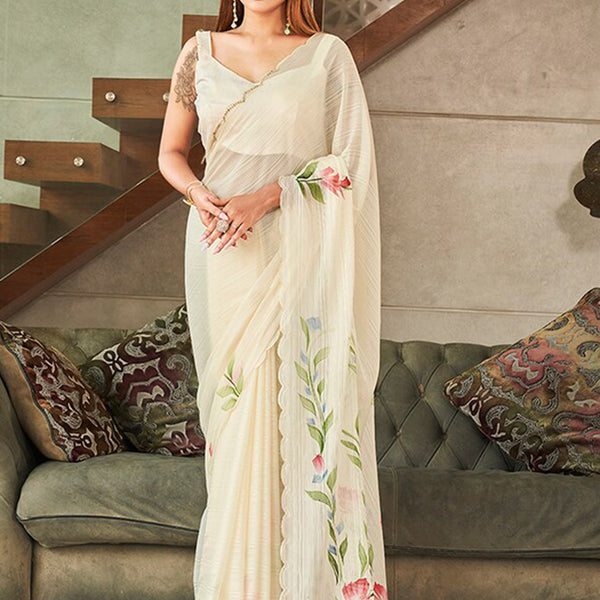 Tikhi Imli Embellished Floral Saree - Distacart