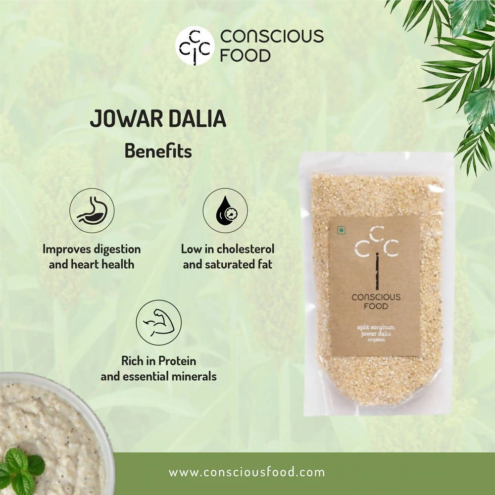 Conscious Food Organic Split Sorghum (Jowar Dalia)