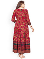 Thumbnail for Kalini Women Red Ethnic Motifs Printed Anarkali Kurta - Distacart