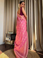 Thumbnail for Kalini Woven Design Zari Saree - Distacart