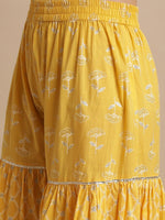 Thumbnail for Kalini Ethnic Motifs Printed Pure Cotton A-Line Kurti & Sharara With Dupatta - Distacart
