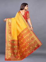 Thumbnail for Kalini Ethnic Motifs Zari Jute Silk Banarasi Saree - Distacart