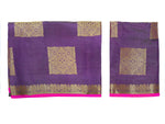 Thumbnail for Mimosa Women's Kanchipuram Tussar Silk Purple Saree - Distacart
