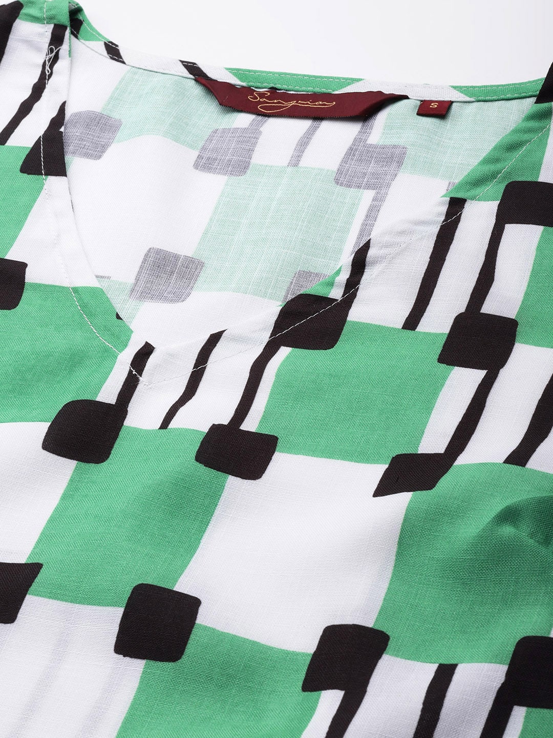 Sangria Women Printed Kurta with Trousers - Distacart