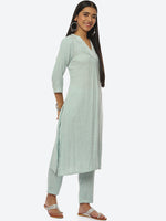 Thumbnail for Biba Women V-Neck Kurta & Trousers With Dupatta - Distacart