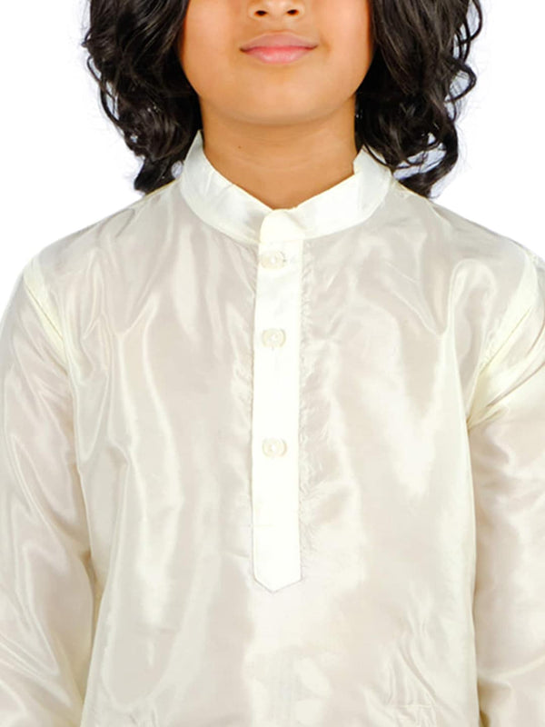 Sethukrishna Boys Cream-Coloured Kurta with Dhoti Pants - Distacart