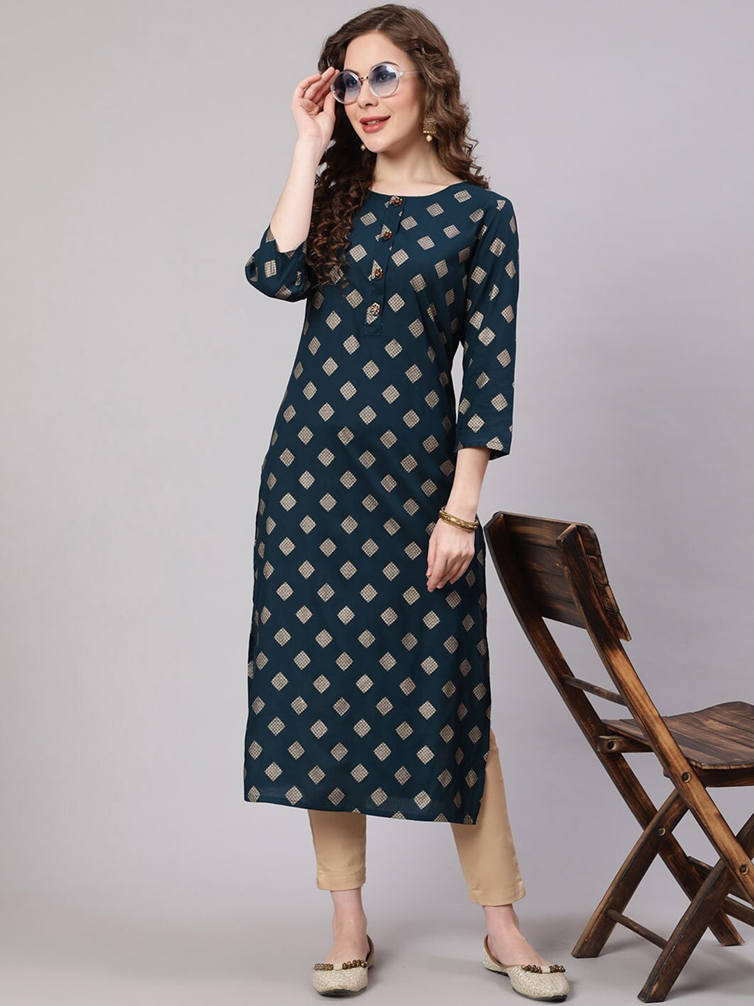 Kalini Women Ethnic Motifs Printed Kurta - Distacart