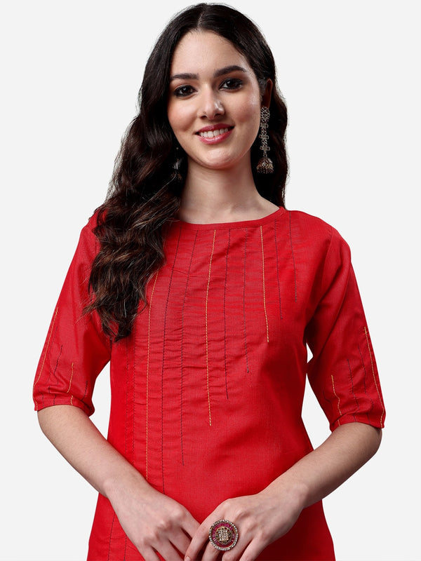Kalini Women Striped Kurta with Trousers with Digital Print Dupatta - Distacart