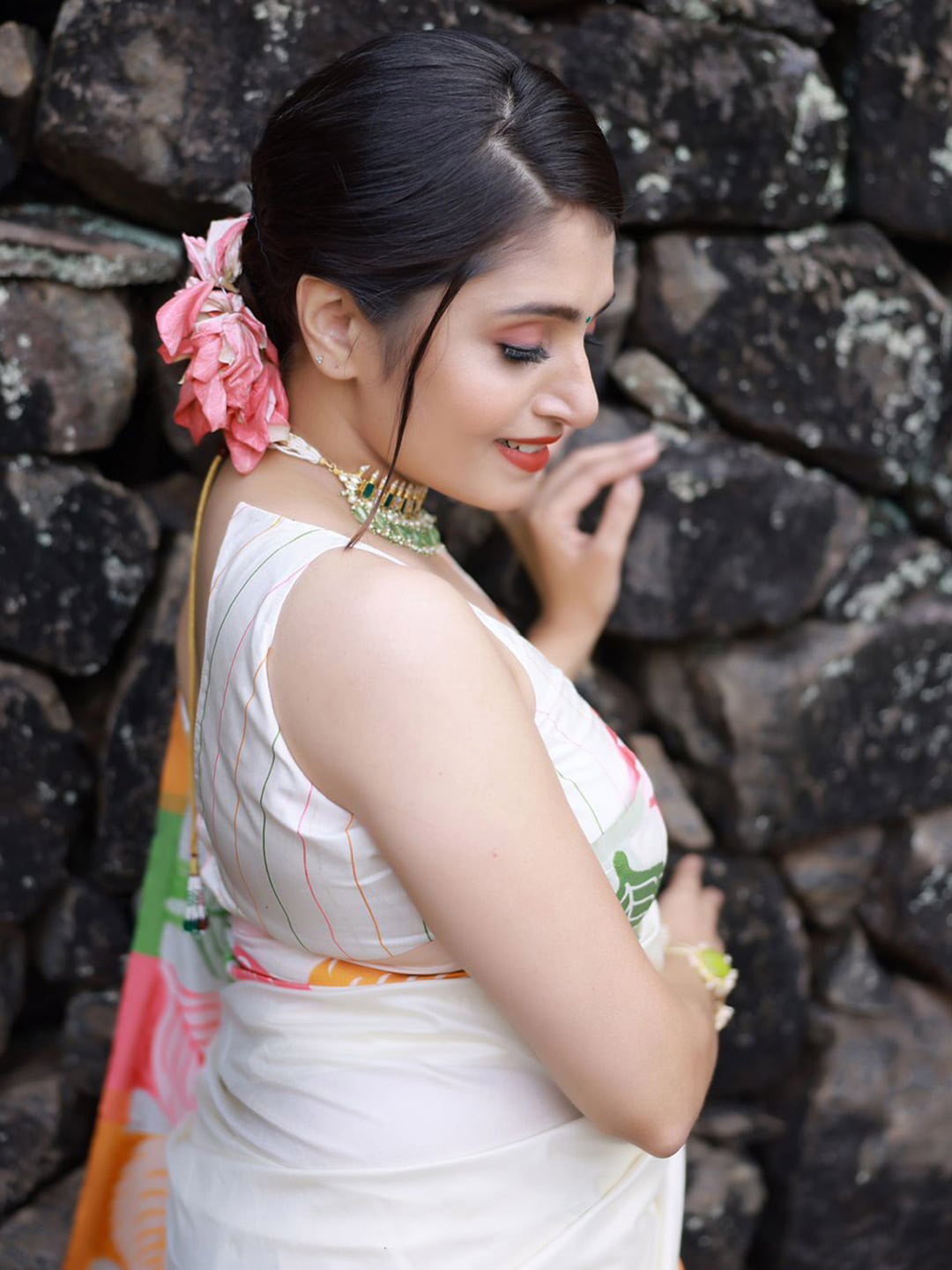 Mitera Floral Printed Zari Banarasi Saree - Distacart