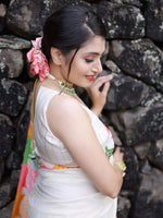 Thumbnail for Mitera Floral Printed Zari Banarasi Saree - Distacart