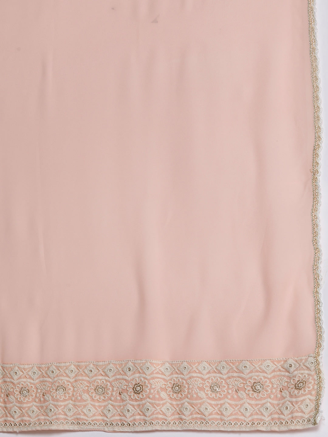 Libas Pink & White Chikankari Embroidered Anarkali Kurta with Churidar & Dupatta - Distacart
