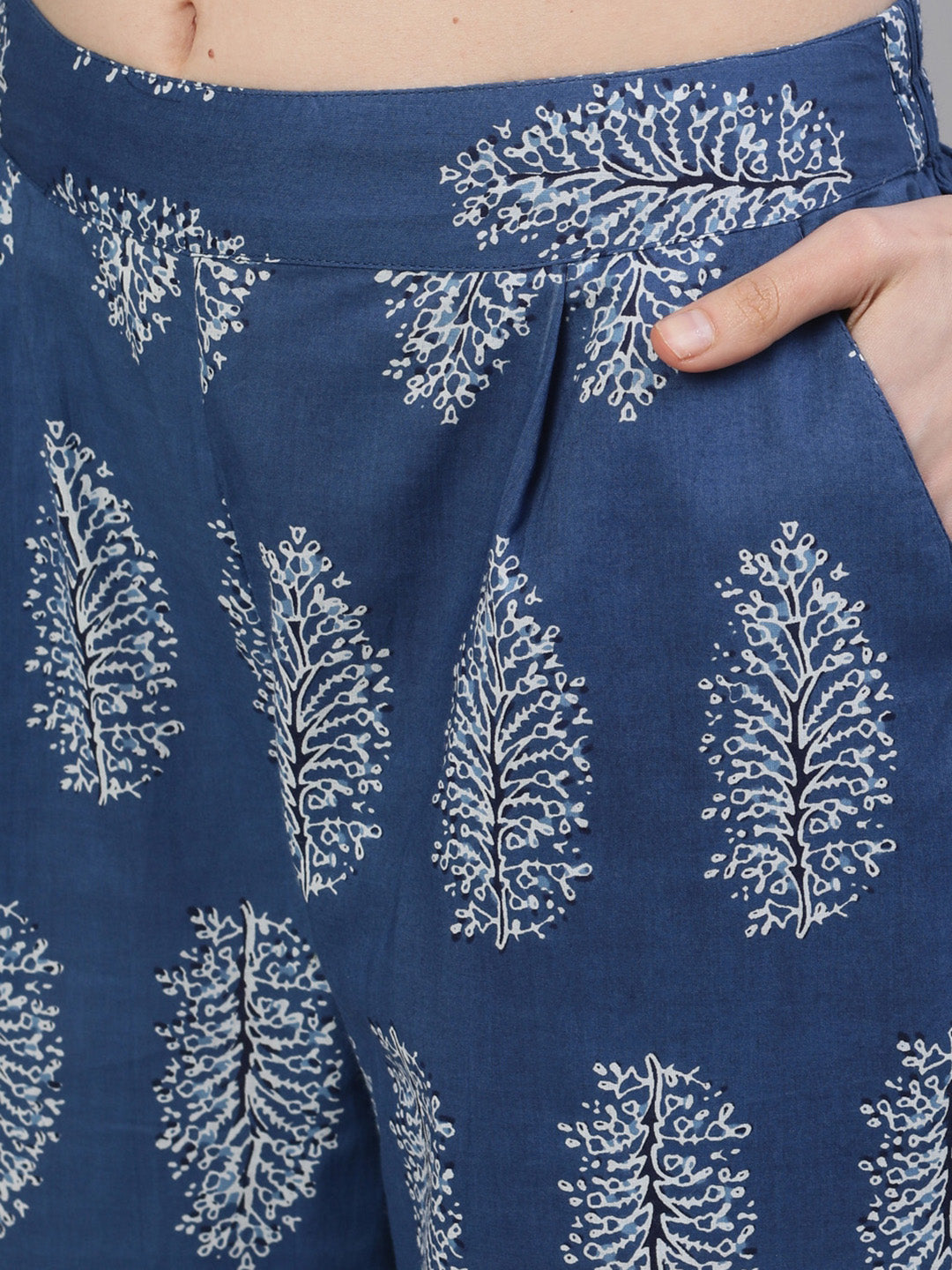 Jaipur Kurti Women Blue & Grey Printed Night suit - Distacart