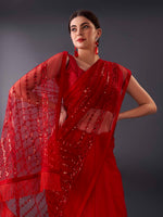 Thumbnail for Anouk Sequinned Embellished Net Saree - Distacart