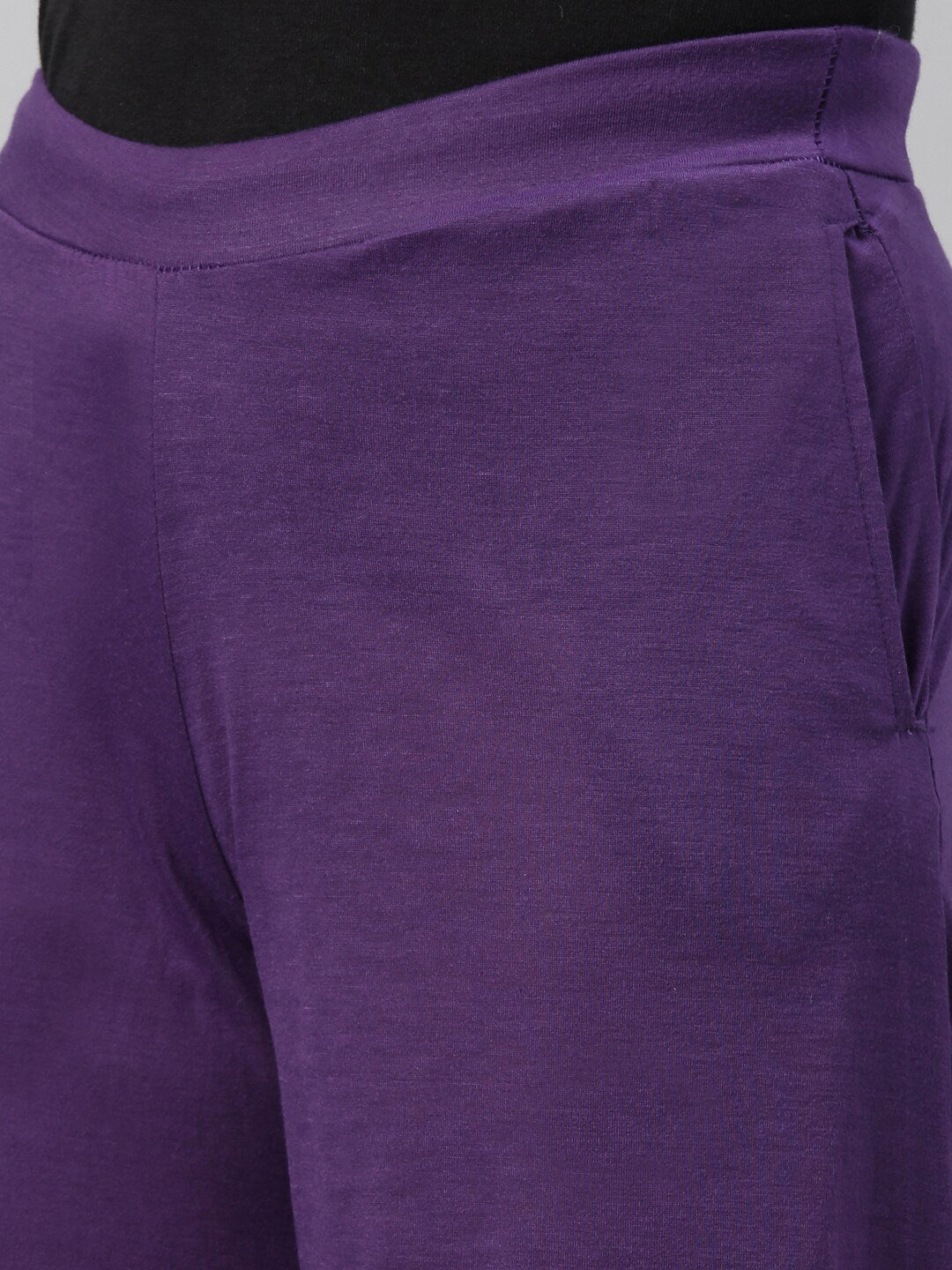 Souchii Women Purple Knitted Palazzos - Distacart